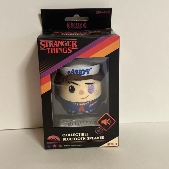 Scoops Ahoy Steve Harrington Stranger Things Bitty Boomers Bluetooth Speaker NEW - Picture 1 of 3
